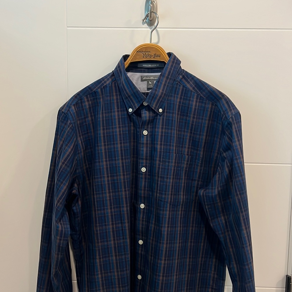 🇺🇸 Eddie Bauer wrinkle free button up shirt size large - Picture 3 of 10
